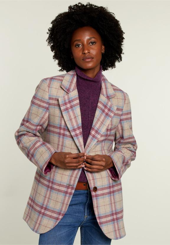 Blazer ajusté multicolore