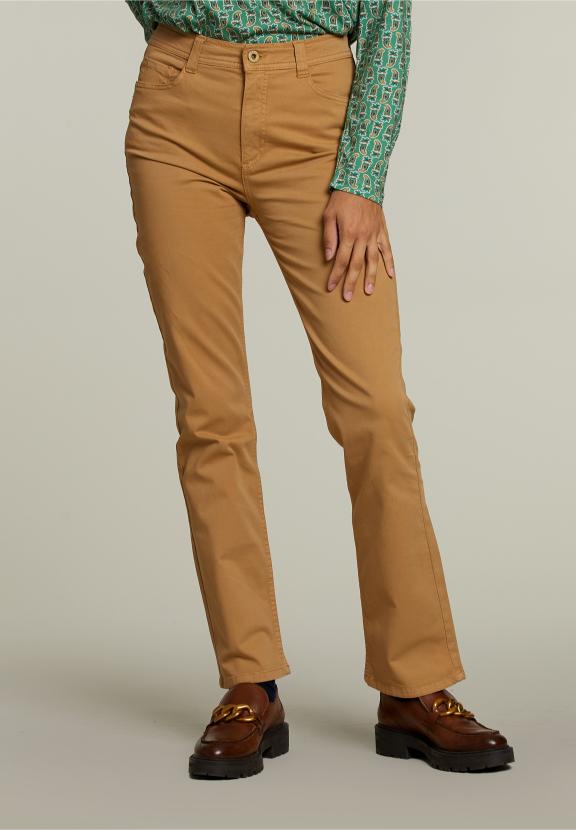 Pantalon long beige à 5 poches