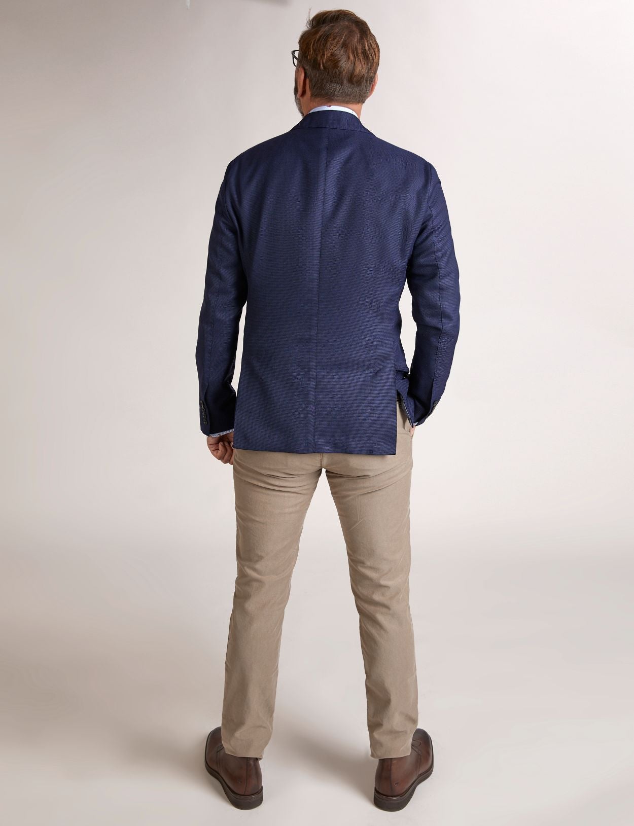 Homme Blazer À Poche Ronde Bleu En Bleu