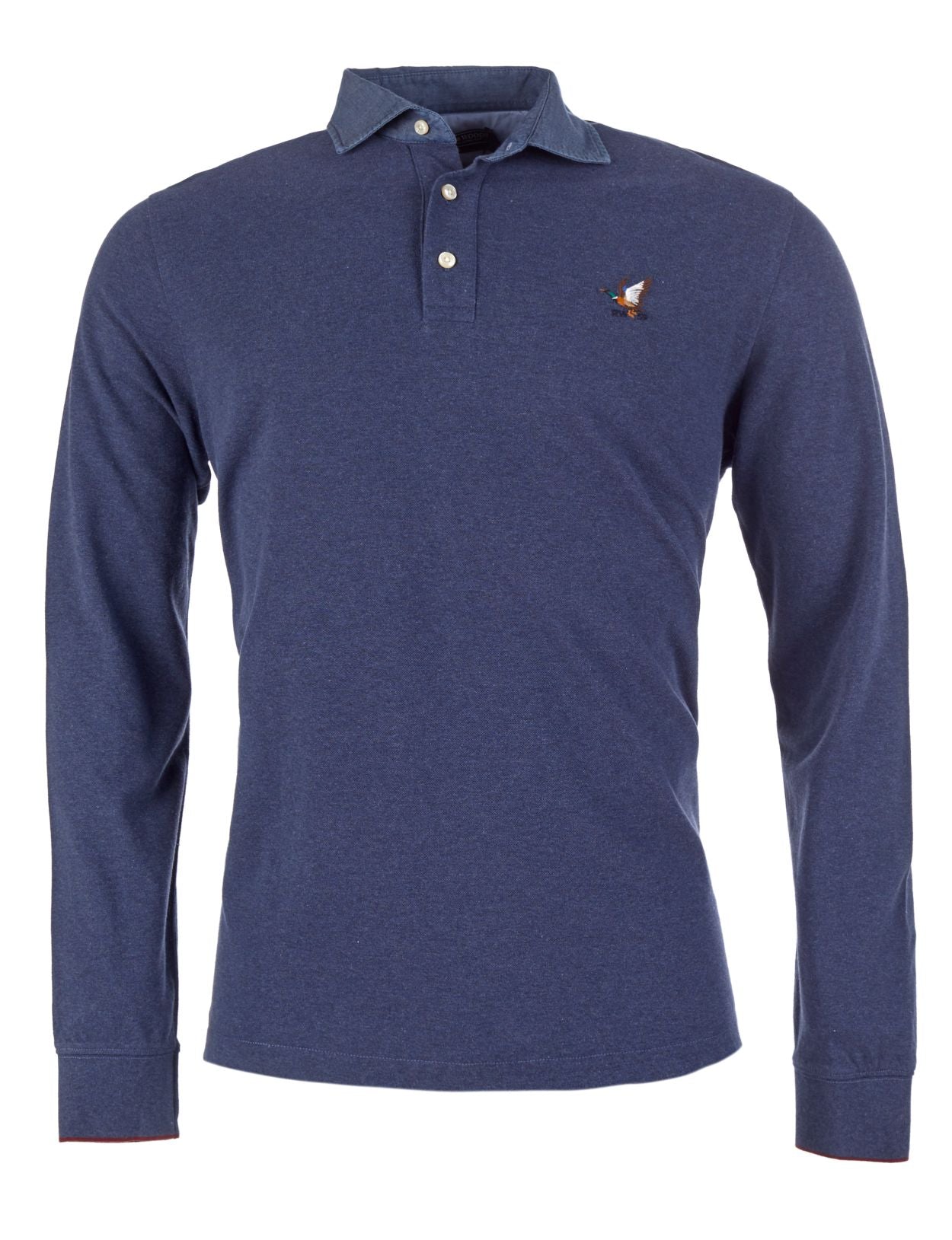 Homme Polo En Coton Sur Mesure De Couleur Bleue