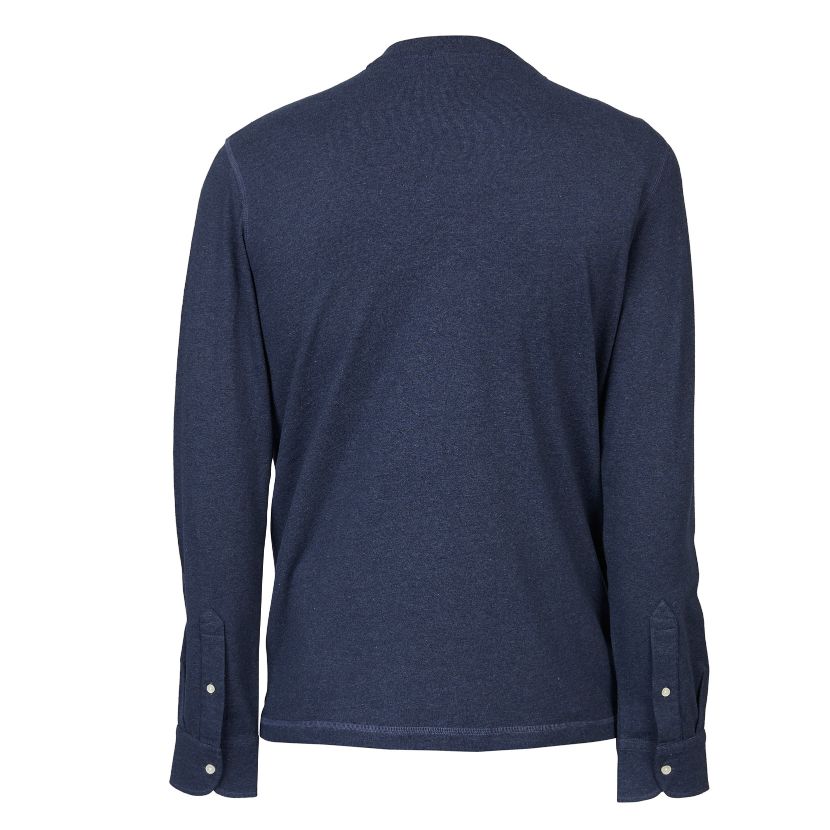 Homme T-shirt Henley Bleu Denim