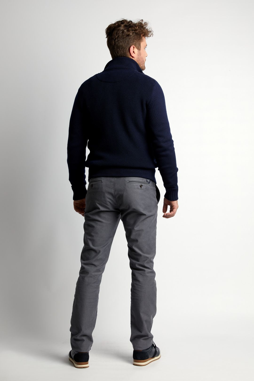 Homme Pantalon Chino En Coton Ajusté