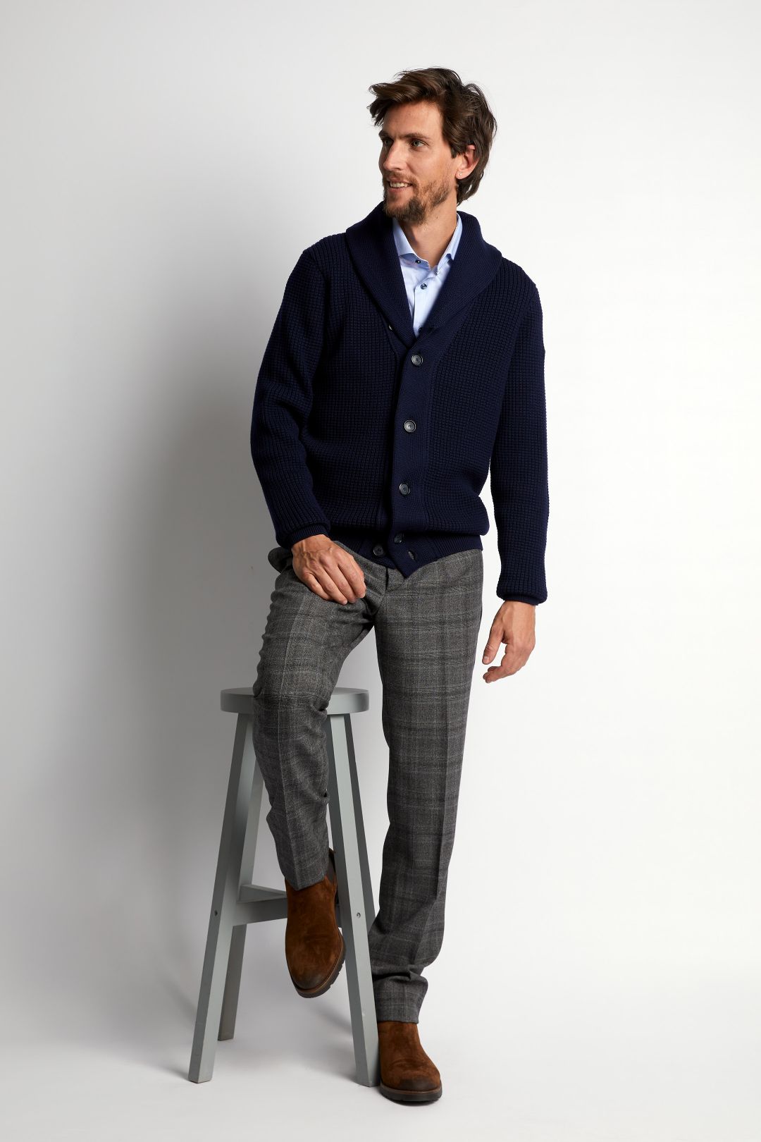 Homme Pantalons De Ville En Laine