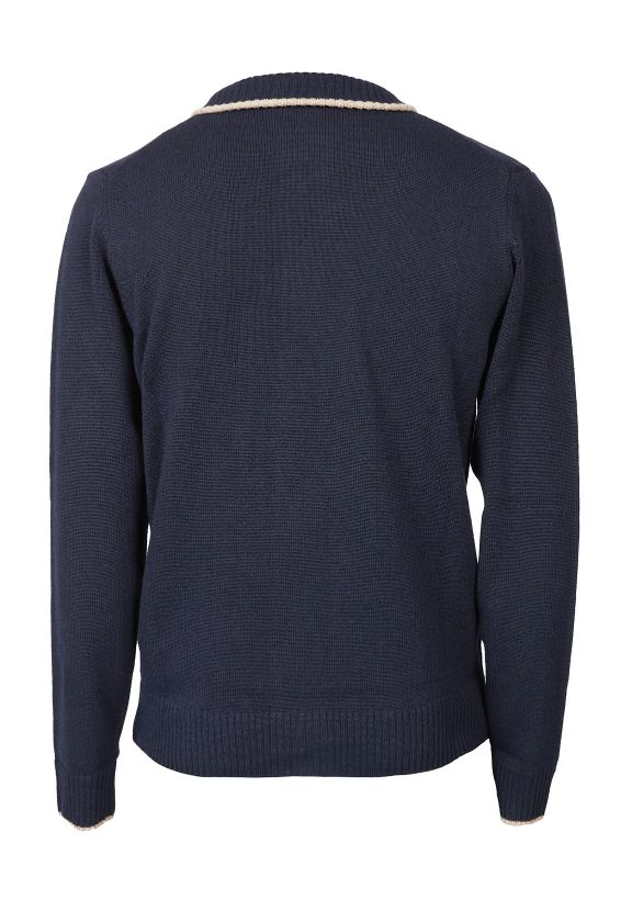 Homme Cardigan À Col Montant Avec Boutons