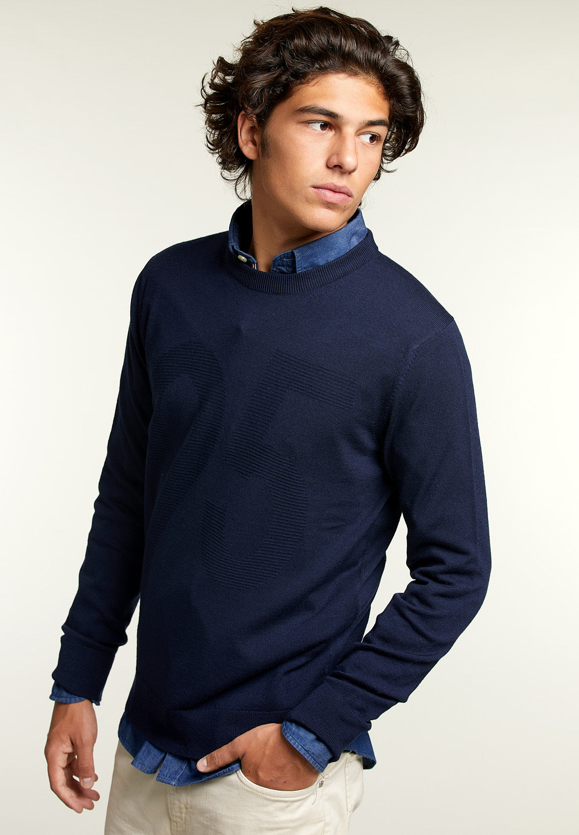 Crew Neck Fantasy Pullover Admiral - Blue