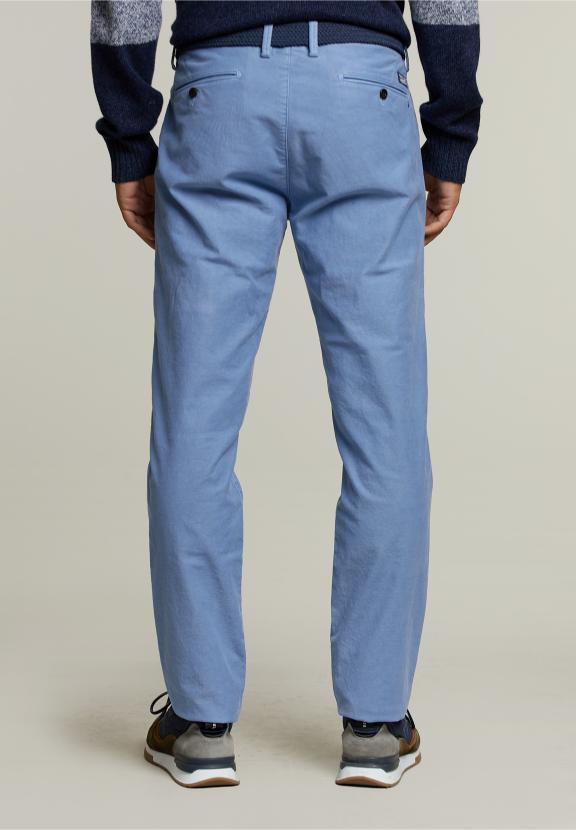 Chino en Coton Coupe Slim Geai Bleu