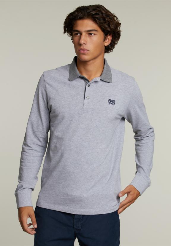 Polo en Coton Sur Mesure Pinguin Mix - Gris - RM22W-C9216_A-000