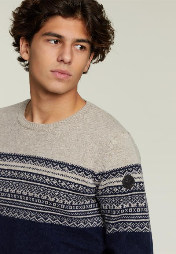 Pull en Laine Sur Mesure Botmix - Beige