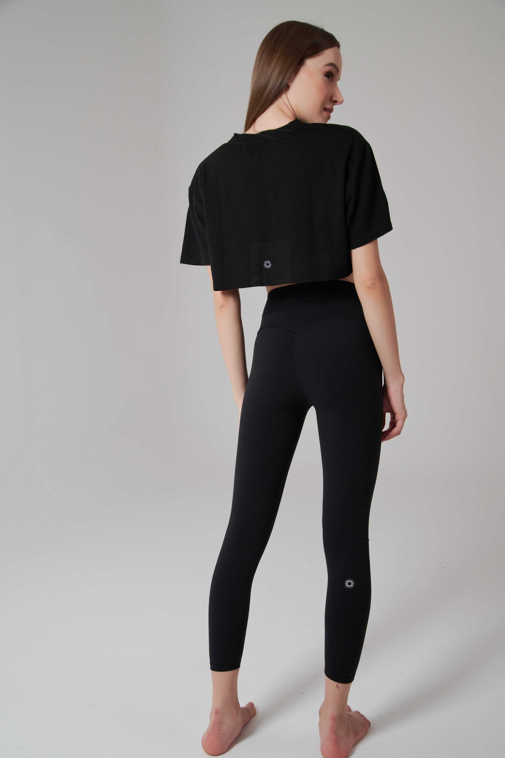 T Shirt Crop - Noir