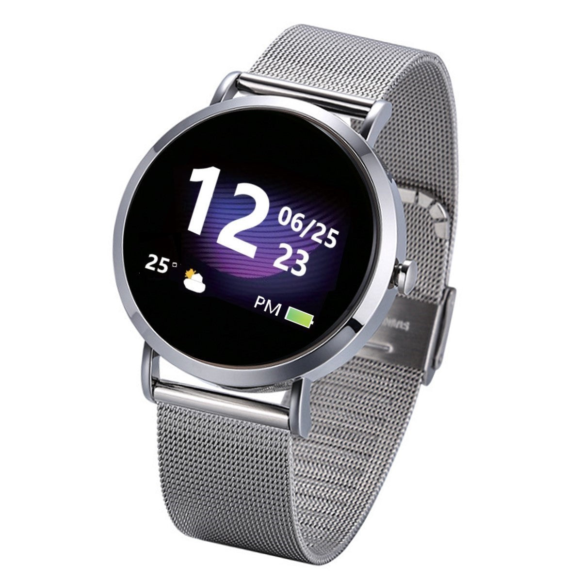 Montre Gps  Multi-Fonctions Compatible Ios&Android - Argent