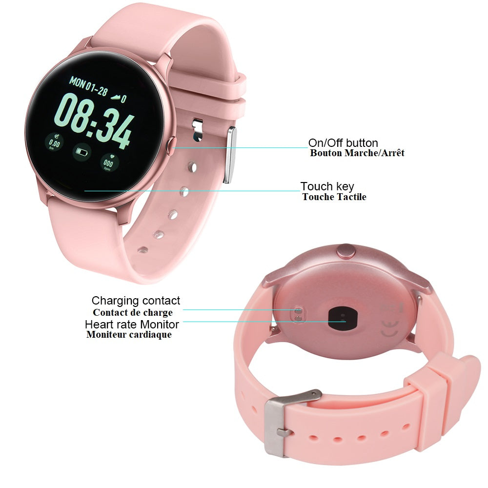 Montre Gps  Multisport Compatible Ios&Android - Rose