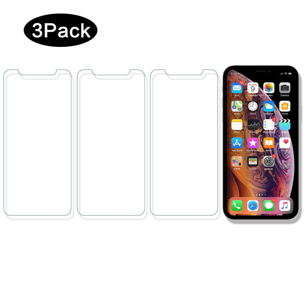 Pack De 3 Verres Trempes Pour Iphone Xr - Transparent