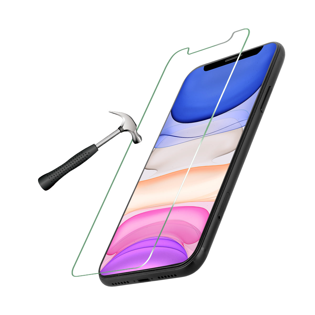 Verre Trempe 5D Pour Iphone 11 - Transparent