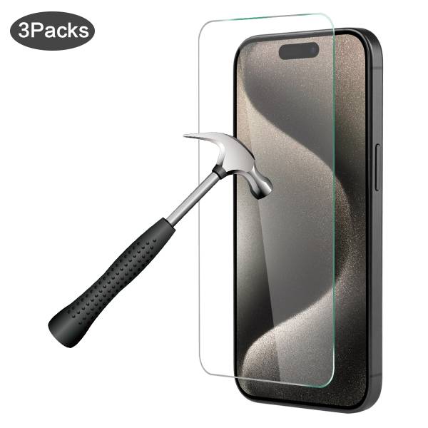 Pack De 3 Verres Trempes Iphone 15 Pro - Transparent