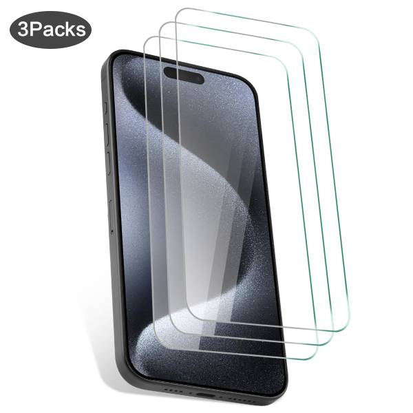 Pack De 3 Verres Trempes Iphone 15 Pro Max - Transparent