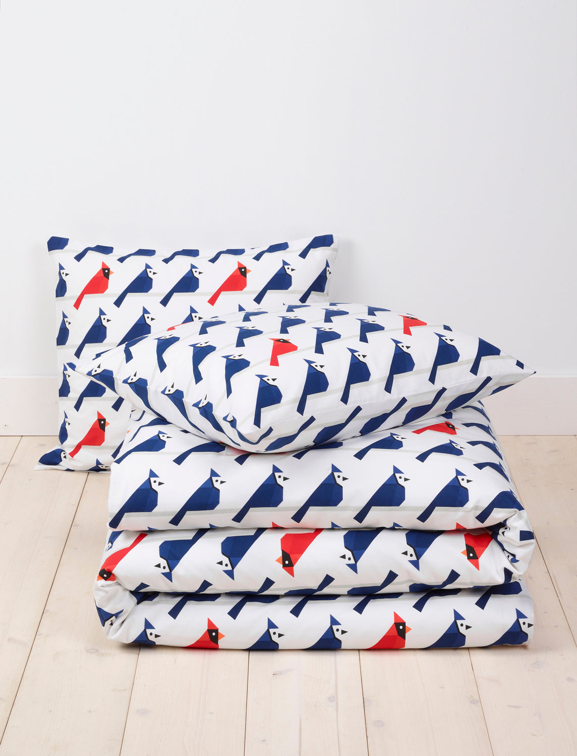 Parure Linge De Lit Odil Blue Cuckoo Red