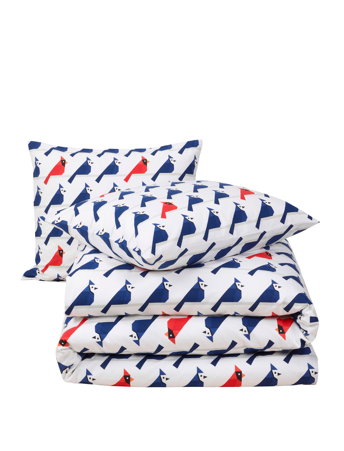 Parure Linge De Lit Odil Blue Cuckoo Red