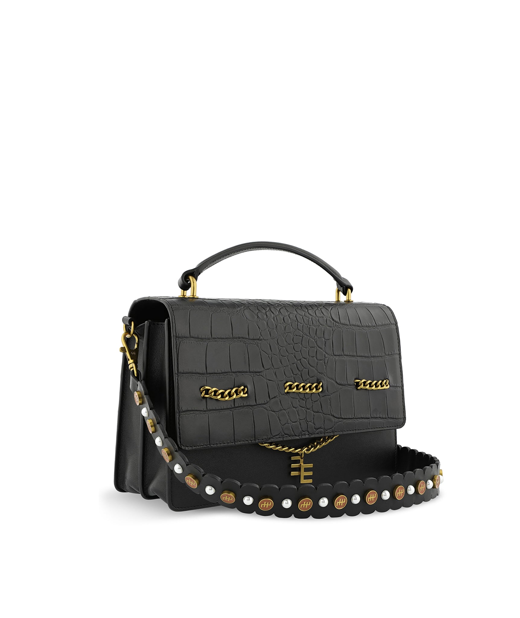 Solange Square Box Black Bag