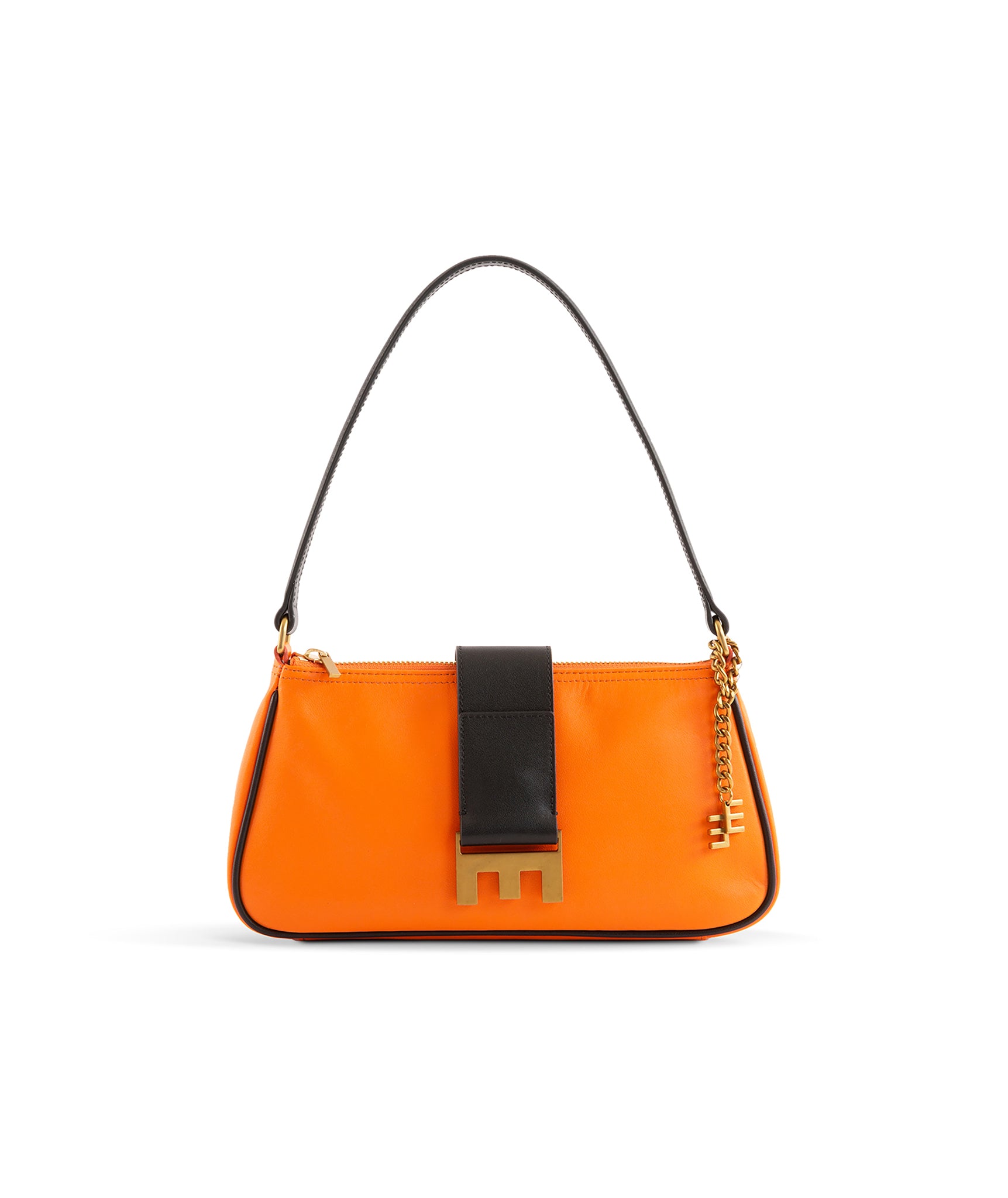 Mallory Oriental Baguette Orange & Black Bag