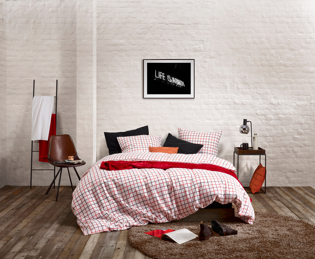 Parure Linge De Lit Odil Ruby Red